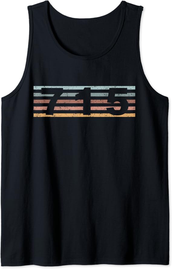 715 Area Code Retro Wisconsin Eau Claire Tank Top